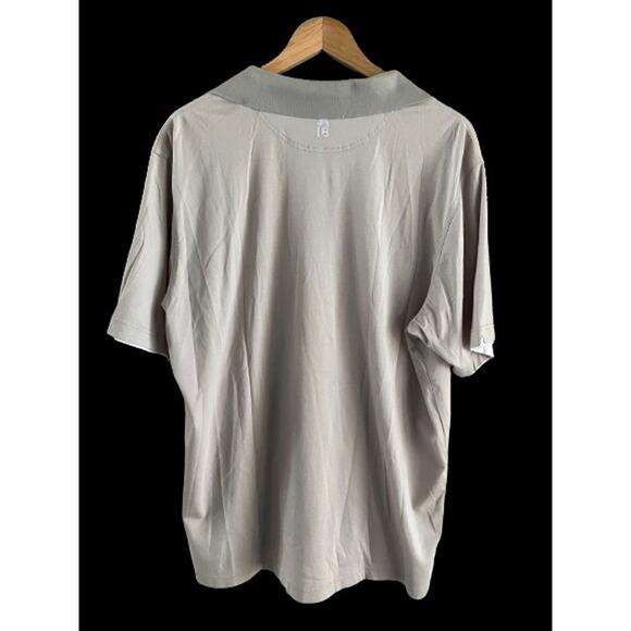 ARI8TO Aristo Eighteen‎ Beige White Collared Golf Shirt Sz XL - Picture 2 of 9